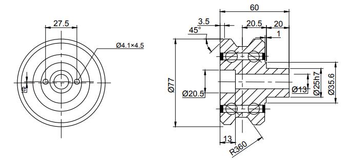 Hardened Steel CNC Machine Parts VR25A VR25B Size 25 Roller for Guideway V Bars Linear Guide System