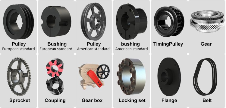 SPB 2 Grooves Pulley Cast 2517 Taper Bore Pulley