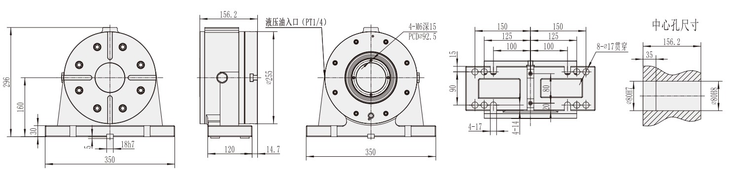 AR-255 New Industrial CNC Machining Center Accessories Round CNC Turntable Rotary Table with Core Gear & Bearing Components