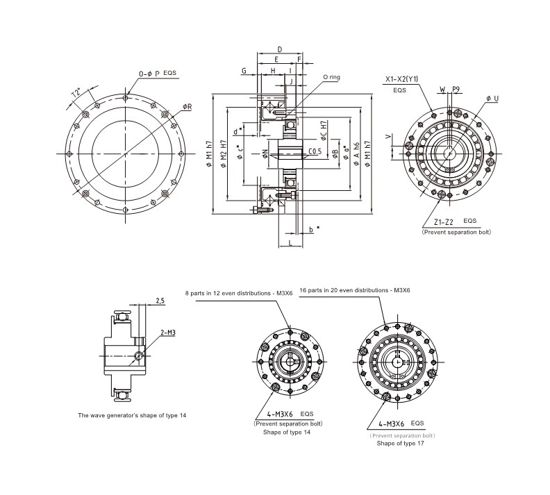 Elht Series High Precision Harmonic Drive Small Gear Speed Enhancement for CNC Machine & Sewing Machine ODM Customized Support