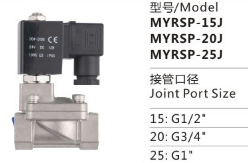 Attractive Price New Type MYRSP-25J MYRSP Series Stainless Steel Solenoid Valve for Sale