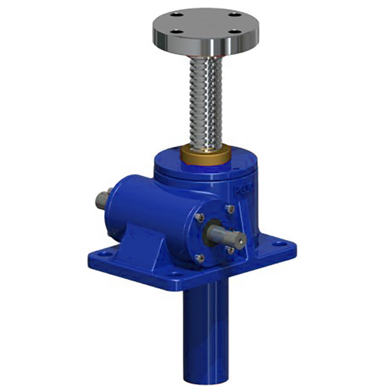 PG20-P3-F3-T-C-X-1500 Flange End Worm Gear Screw Jack with High Ratio for Platform Solar Energy Panels Lifting ODM Customizable