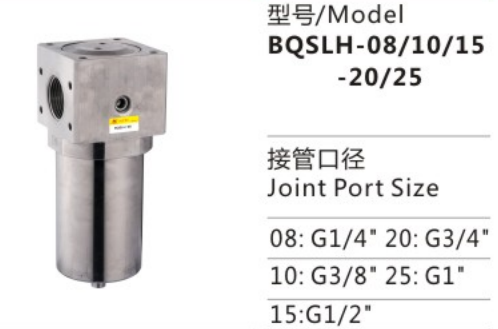 Good Quality BQSLH-20/25 Stainless steel high pressure air source processing parts