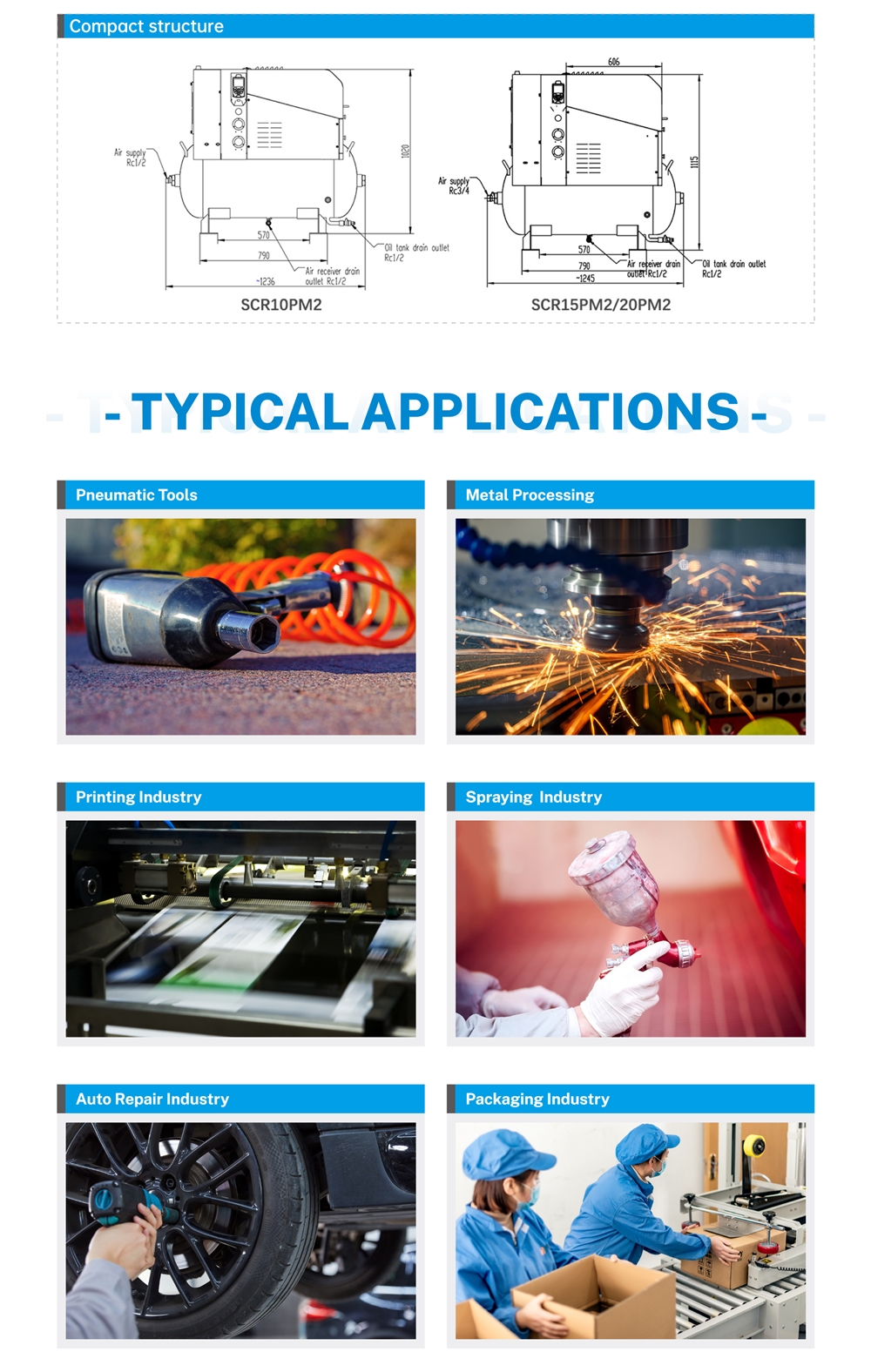 Permanent Magnet VSD Variable Speed 7.5kw 11kw 15kw Screw air Compressor with UL CE for Industrial