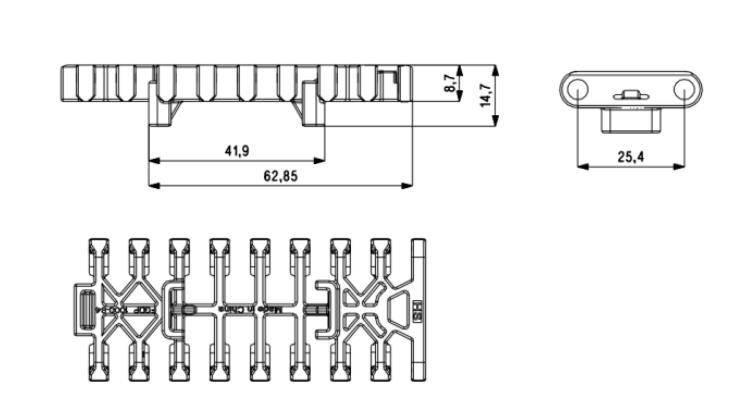 1000 Series Plastic Grid Straight Run Flat Top Chain Belt Leaf Chain Type
