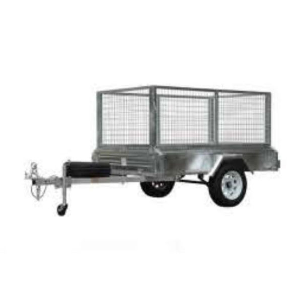 7x4 Box Trailer With Cage and Tarp