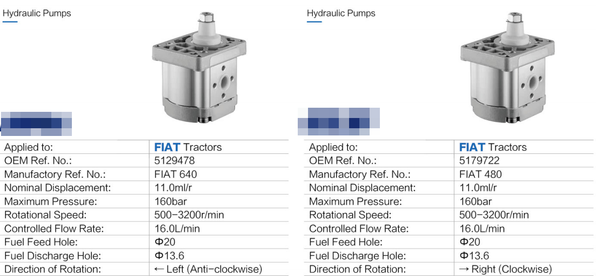 Agricultural Parts Electric Vane Pto Forklift Hydraulic Gear Oil Motor Pumps Repair Hydraulic Pumps for Tractor Wood Splitter