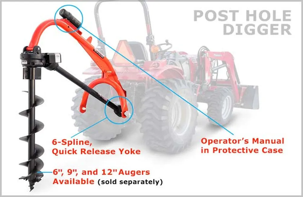 9 Inch Heavy Duty Post Hole Auger for Post Hole Digger