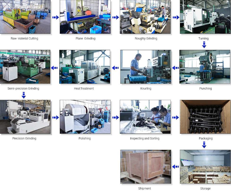 Roundness 0.0005mm Agricultural Tractor Parts Shaft for Agricultural Machine Max.1000mm Diameter 1.2mm~100mm