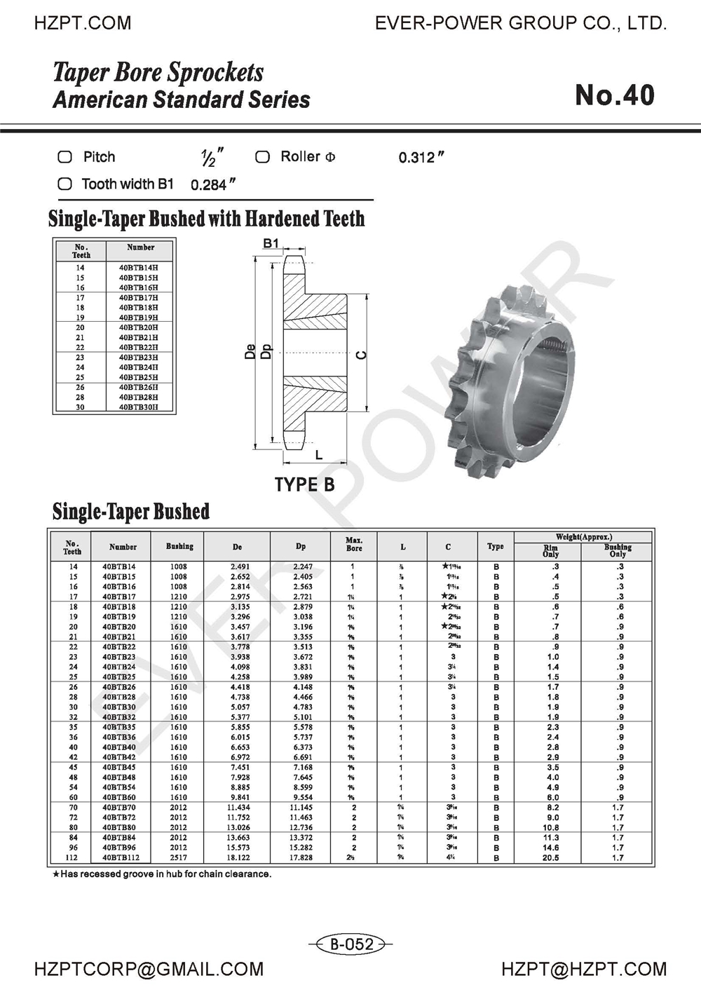 American European Standard C45 Steel Hardening Teeth Triplex Triple 1008 1610 Taper Bore Bush Lock Sprocket Transmission Parts