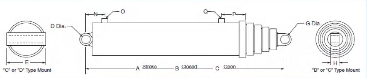 Double Acting Cheap Double Acting Dump Truck Cylinder Front-End Telescopic Hydraulic Cylinder