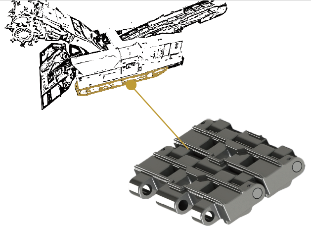 Custom Heavy Duty Drive Mining Chains Sprocket Transmission Apron Feeder Crawler Single Strand Drop Forged Ladder Conveyor Chain