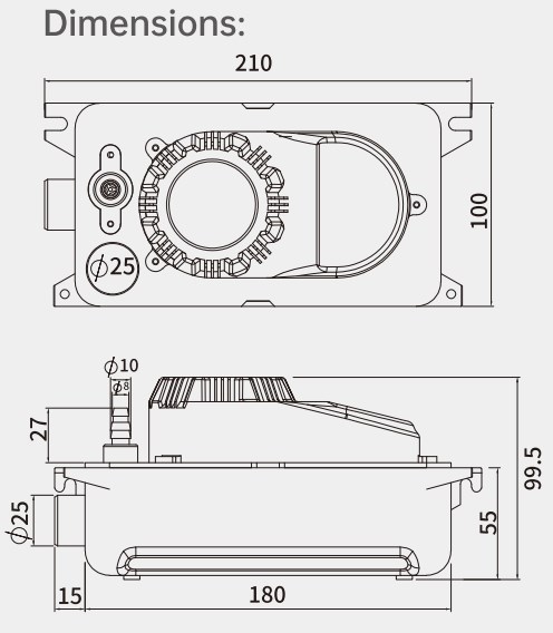 Exquisite and Durable Anti-backflow Design 5W 0.5L PC-80A Condensate Tank Pump