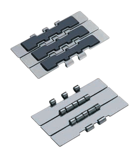 SS812/815G SS802/805G SS881G SS881TAB-G Stainless Steel Flat Top Chains With Rubber Top