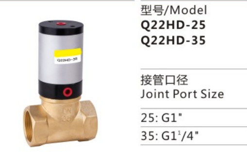 Guaranteed Quality Q22HD-25 Series Pneumatic Control Valve With Aluminum Alloy Cylinder