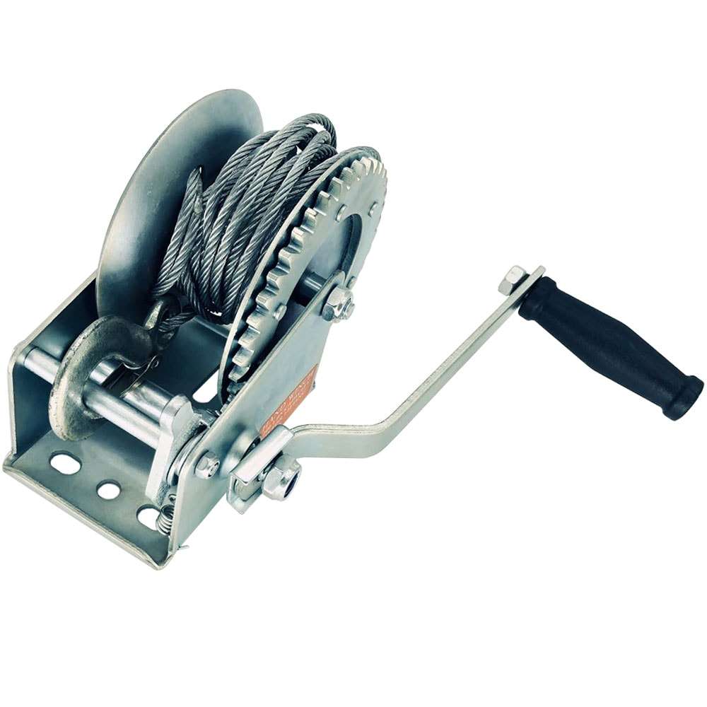 1BJY-HW-04S Trailer Parts and Accessories  Heavy Duty Capacity 1200lbs Trailer Hand Winch with 5m Steel Wire