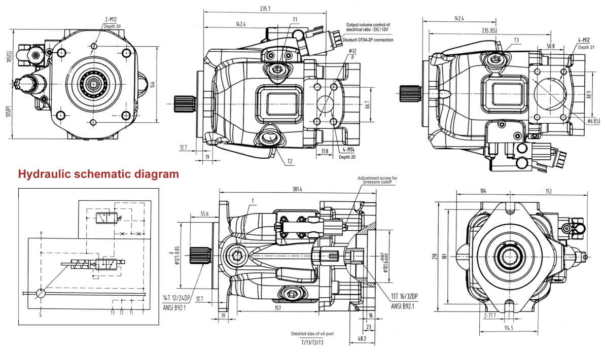 G10VO Series Swash Plate Axial Piston Variable Displacement Pump Hydraulic Pump for Aerial Work Platform,cotton Picker