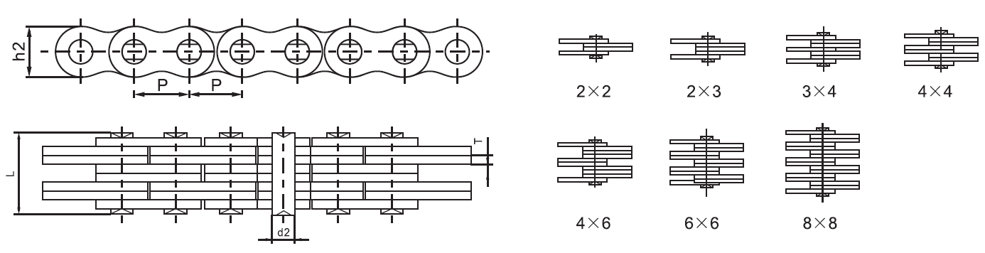 BL Series Stainless Steel Leaf Chain and Sprockets SSLH4046 SSBL2046 for Restaurant Industries