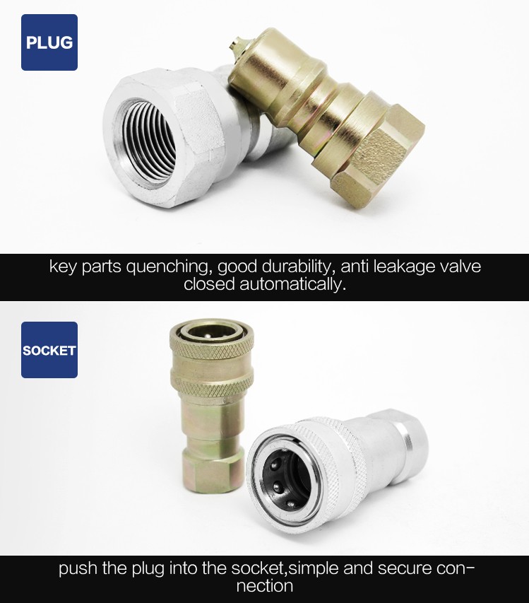 ISO-7241-B 1/2 Inch BSP/NPT Thread Female /male Fluid Quick Disconnect Fittings