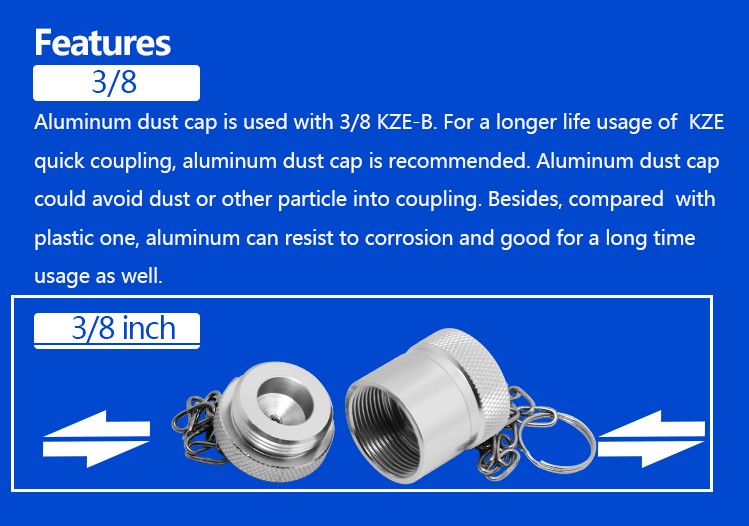 Parker 3000 Standard Hydraulic Thread Connected Hydraulic Quick Connect Dust Plugs for KZE-B