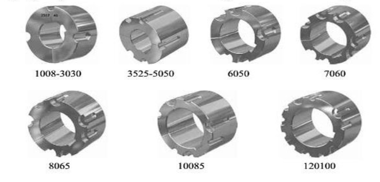 Taper Lock Bushes 1008-120100 Bronze Brass Flange Steel Iron Sleeve Tapered Rubber Taper Bore Bush for V-belt Pulley Sprocket