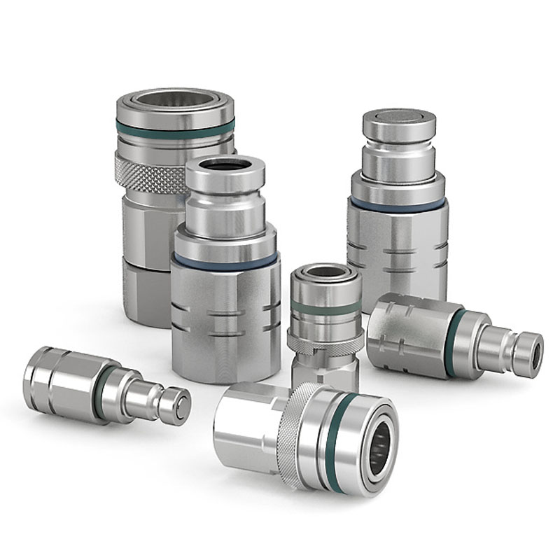 KZF 1/4  Inch  BSP/NPT Thread   304/316  Hydraulic Quick Release Connectors &stainless Steel Hydraulic Couplings