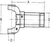 3-3-788KX Slip Yoke 1410 Series Drive Shaft Transmission Machinery Parts