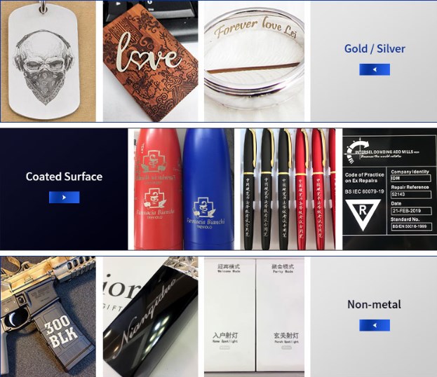 Air Cooling Double Head Fiber Laser Marker Machine