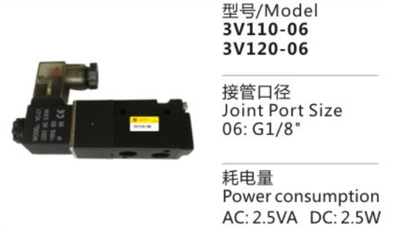 New Type 3V100 Series 3V120-06 Pneumatic Control Solenoid Valve Attractive Price for Sale