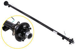 Trailer Half Axle Hub with Spindle 4 Bolts Trailer Parts & Accessories