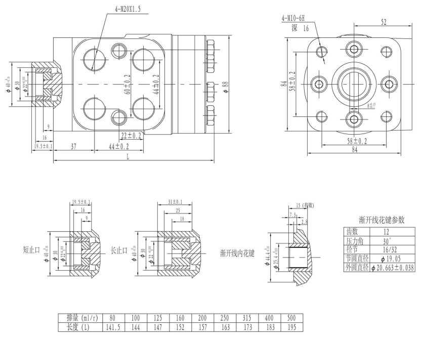 S20 S25 Series Hydraulic Steering Control Unit for Forklift and Ship Low Input Torque Hydraulic Valves