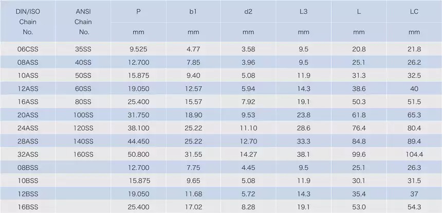 Industry Stainless Steel Short Pitch Conveyor Chain With Extended Pins