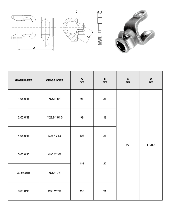 U-joint Pto Shaft Parts Connector 90 Degree Right Angle Steel Coupling Nylon Cardan Bearing Cross Universal Joint for Truck