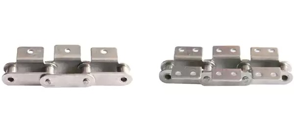 Transmission Stainless Steel Double Pitch Conveyor Chain With Attachments