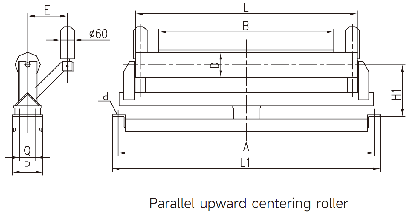 Factory sale Upper parallel idler for Material Handling Belt Conveyor