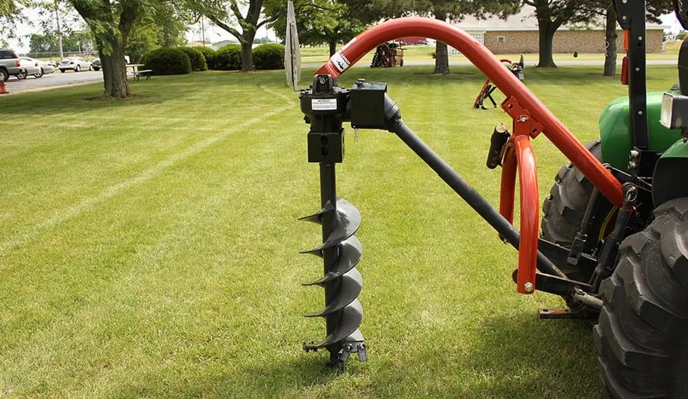 6 Inch Standard Duty Earth Auger for 3-Point Tractor Mounted Post Hole Diggers