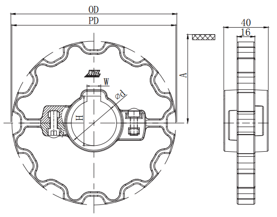 Made in China Superior Quality Plastic Sprockets Chain and Sprocket for Sale