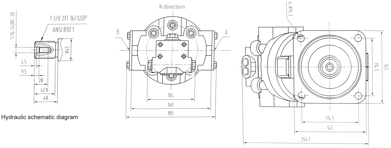 G2FM80 Series Self-Propelled Corn Machine Parts Hydraulic Motor with Constant Displacement for Cotton Harvester Baler