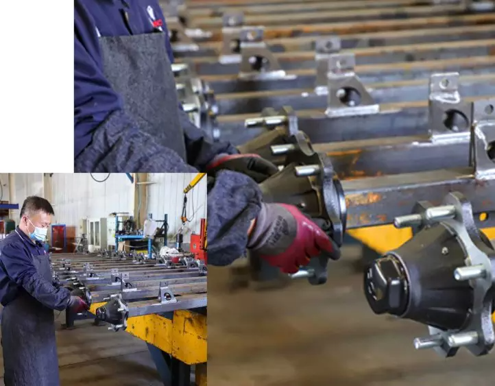 Trailer Parts 6 Lug Trailer Half Axle Hub With Spindle