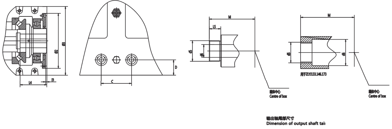 ZLYJ Series Worm Gear Customized Reducer Hard Tooth Surface High-precision Gearbox for Plastic Screw Extruder with Push Stand