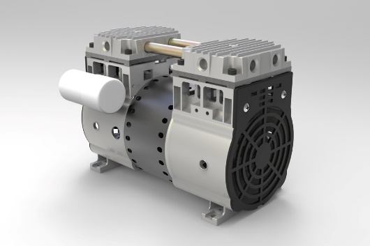 220v/110v Electric Motor Suction Laboratory High Pressure Low Noise Twin Piston Oilless Vacuum Pump