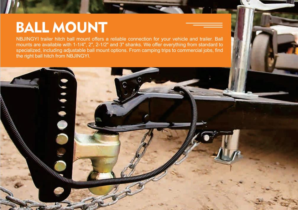 1BJY-HM-30 Chrome Ball Multi-Ball Mount New Condition Trailer Parts and Accessories with Clevis Hook Capacity 5000lbs