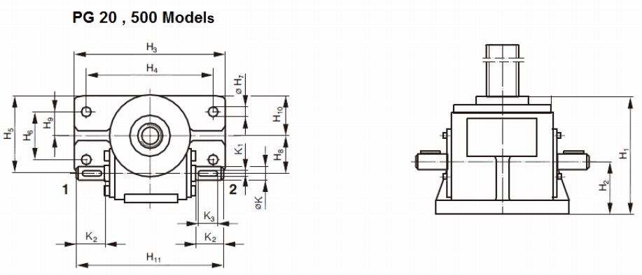 PG20-P3-F3-T-C-X-1500 Flange End Worm Gear Screw Jack with High Ratio for Platform Solar Energy Panels Lifting ODM Customizable