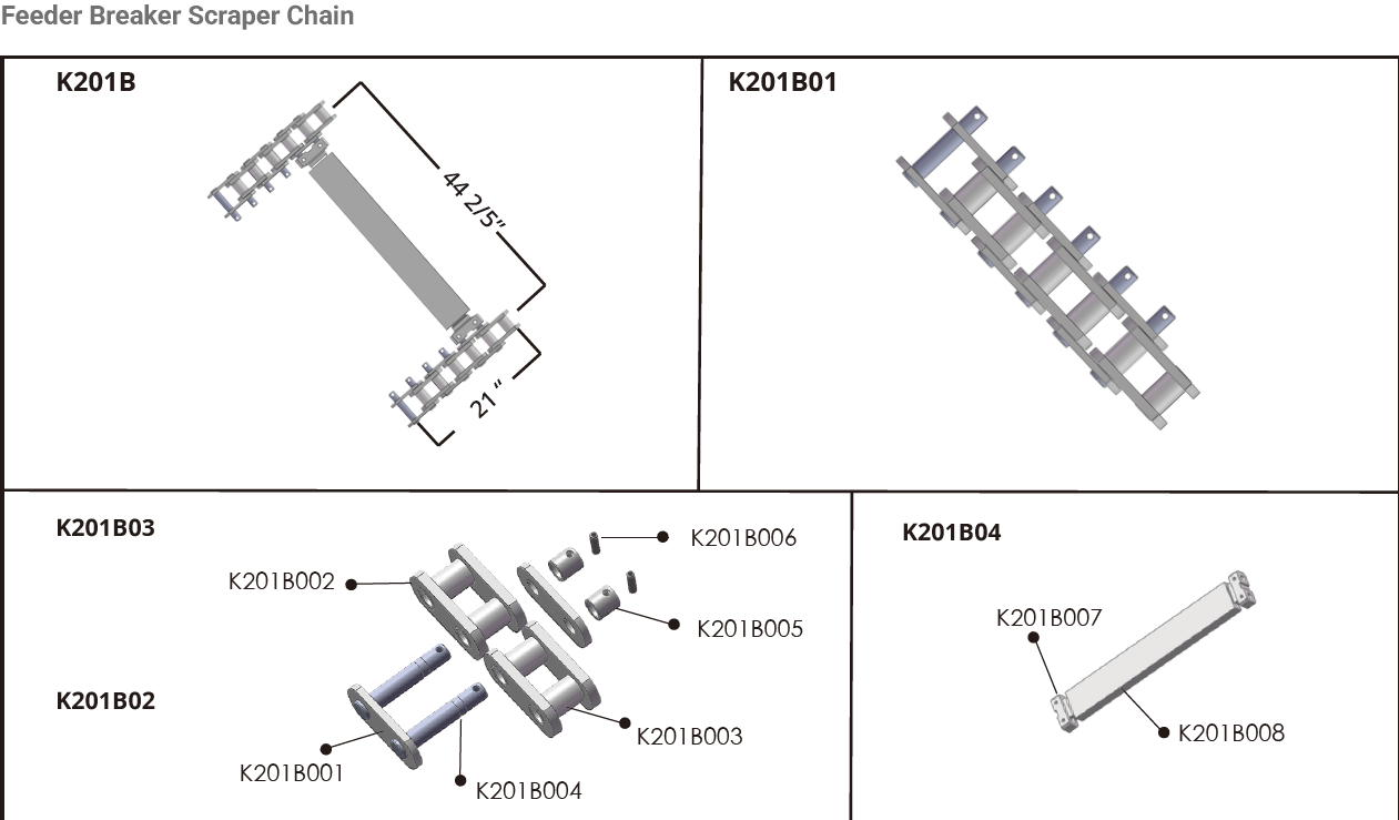High Efficiency Stable Ladder Conveyor Feeder Breaker Chain Double Strand Heavy-duty Mining Chains for Washing Coal Applications