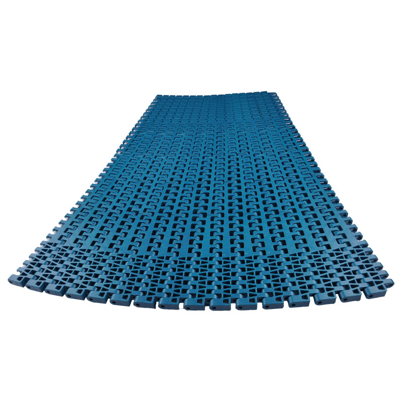Plastic Modular Belt Turning Radius 1285 Flush Grid  Pitch 31.75  PP, POM Acetal Conveyor Belt for Food Conveyor System