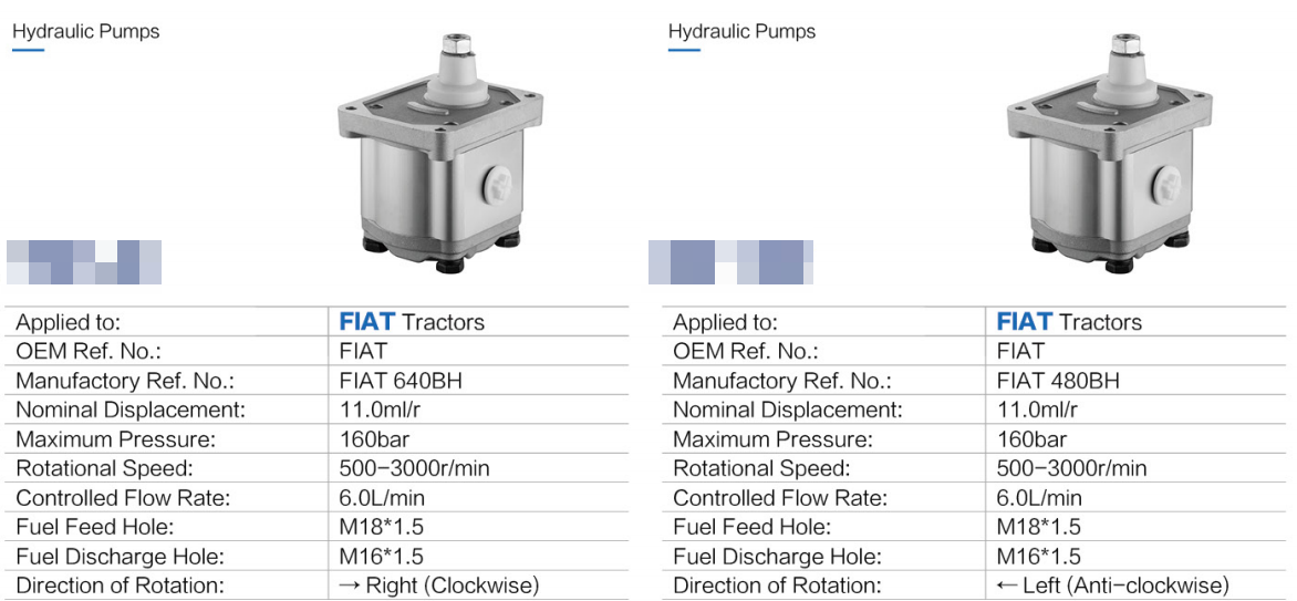 Promotional Various 160bar Left/right Gear Hydraulic Pumps Replacement of Flat Tractor Hydraulic Pump Parts