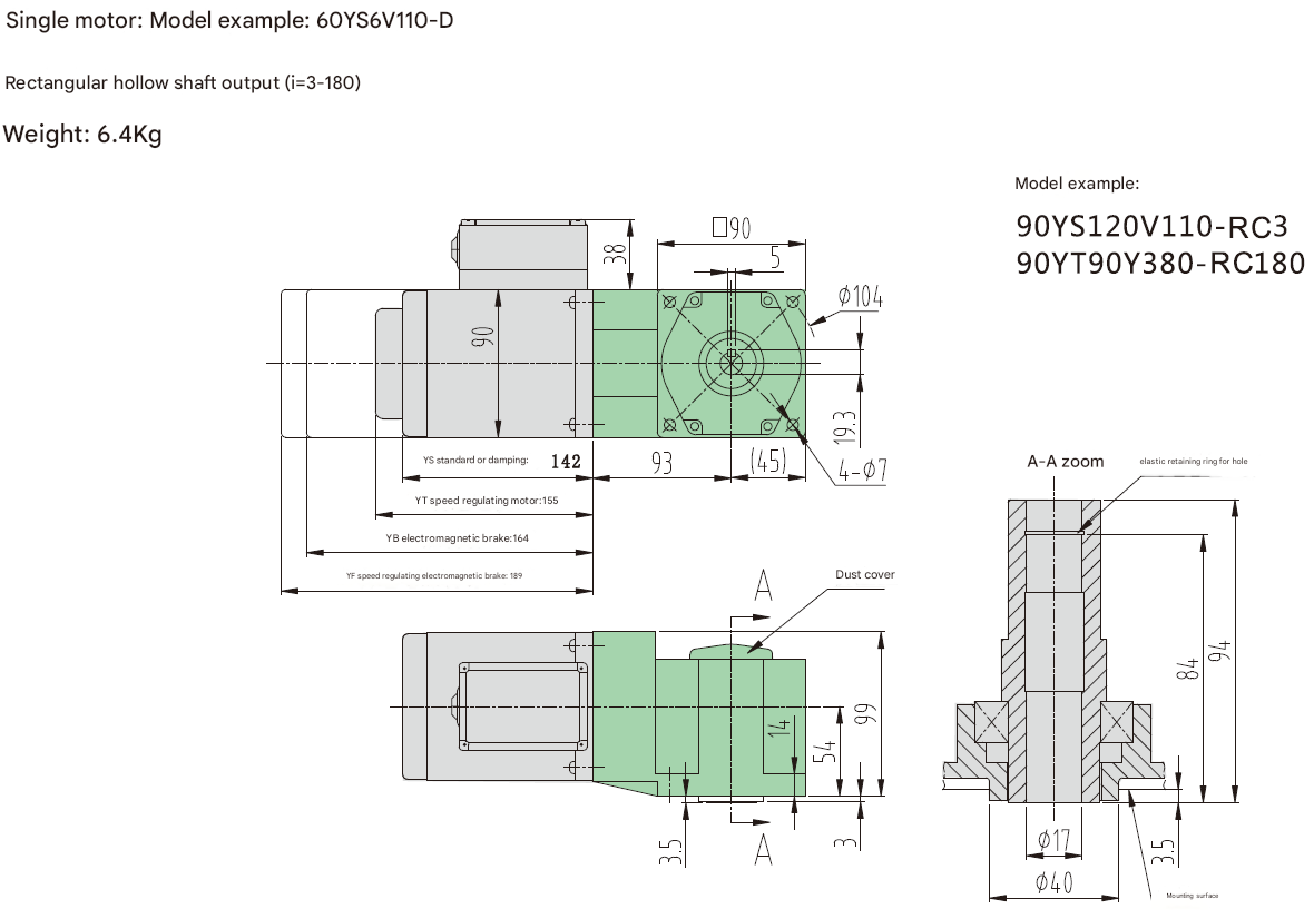 90w High Torque 1350 Rpm Electric Brushless Stepper Micro Motor Price Mini AC Motor with Gearbox