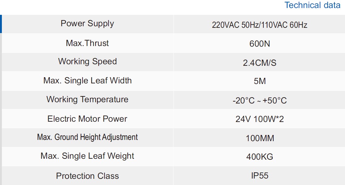 Adjustable Opening/closing Swing Gate Automation System 400kg Allen Key Swing Gate Opener for Heavy Gate