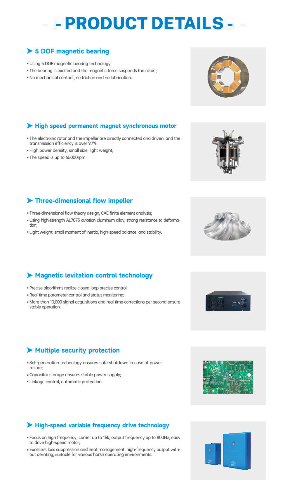 OIL-FREE VSD Magnetic Levitation Centrifugal Compressor air Compressor Industrial for GLASS BLOWING/BIOPHARMACEUTICAL/TEXTILE