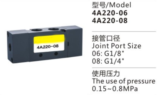 Good Quality 4A200 Series 4A220-06 Pneumatic Control Solenoid Valve for sale